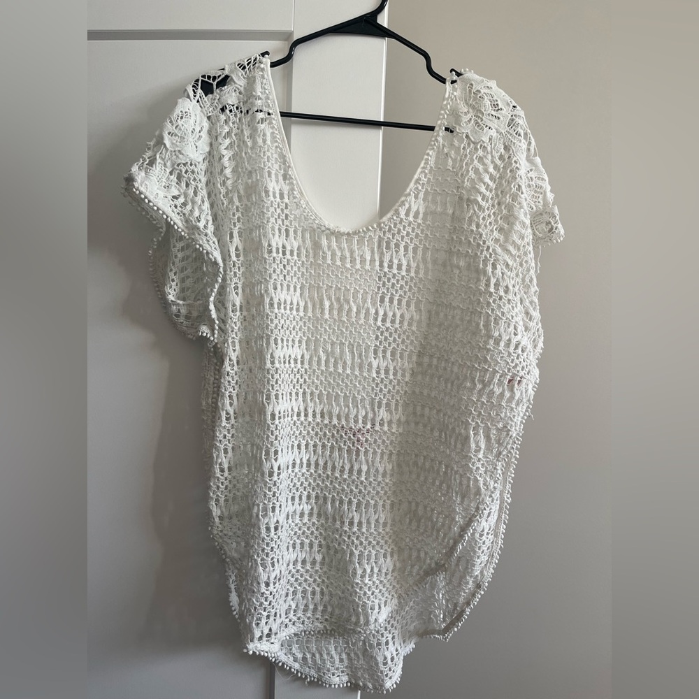 Victoria's Secret White Crochet Blouse